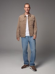 Neutral Corduroy Trucker Jacket - Image 2 of 12