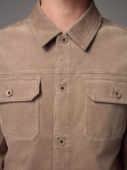 Neutral Corduroy Trucker Jacket - Image 5 of 12