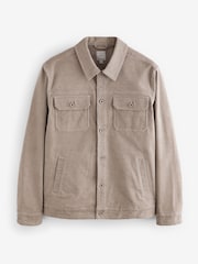 Neutral Corduroy Trucker Jacket - Image 7 of 12