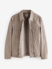 Neutral Corduroy Trucker Jacket - Image 8 of 12