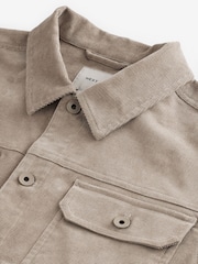 Neutral Corduroy Trucker Jacket - Image 9 of 12