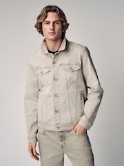 Light Grey Denim Jacket - Image 4 of 5