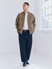 Neutral Zip Through Funnel Jacket - Image 2 of 8