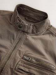 Neutral Zip Through Funnel Jacket - Image 6 of 8