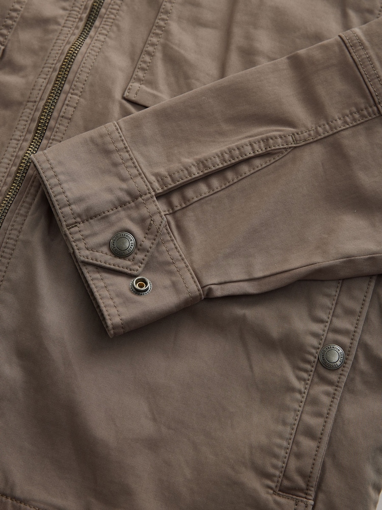 Neutral Zip Through Funnel Jacket - Image 7 of 8