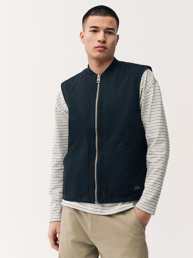 Noir - Gilet de travail en toile - Image 3 of 7