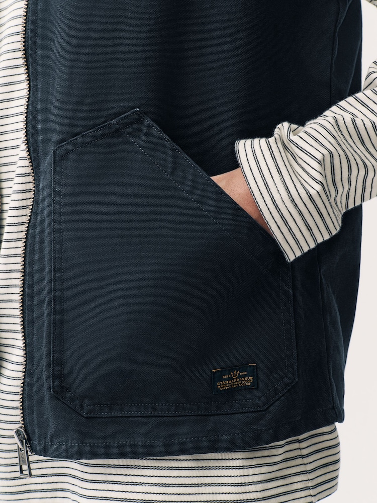 Noir - Gilet de travail en toile - Image 5 of 7