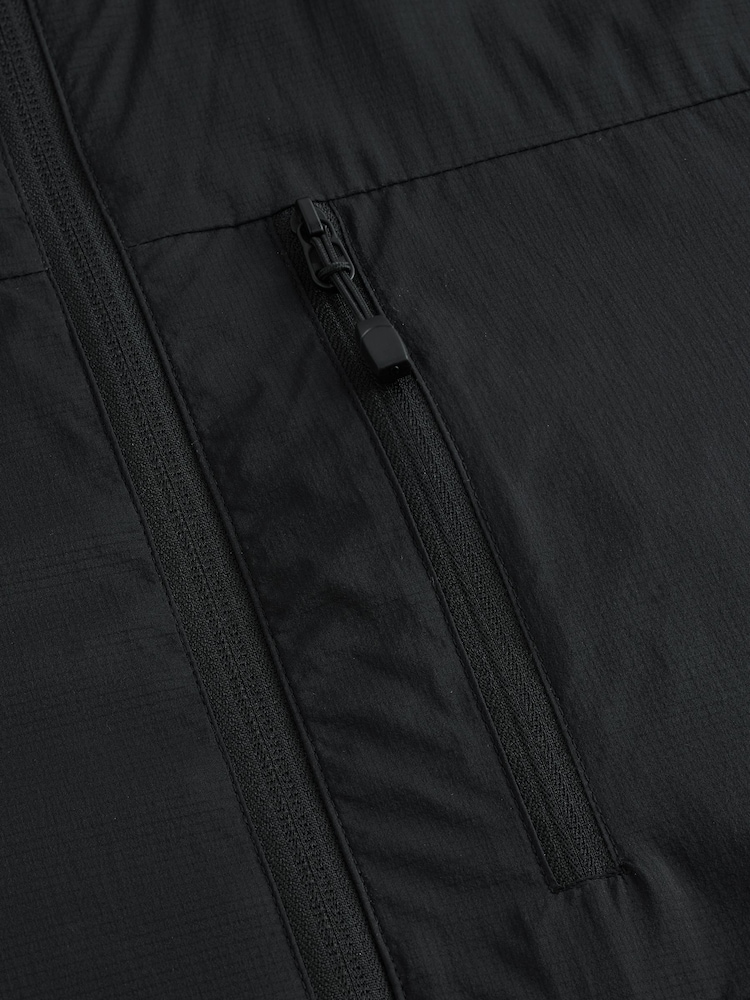 Black Shower Resistant Lightweight Hooded Anorak Jacket - Image 13 of 13