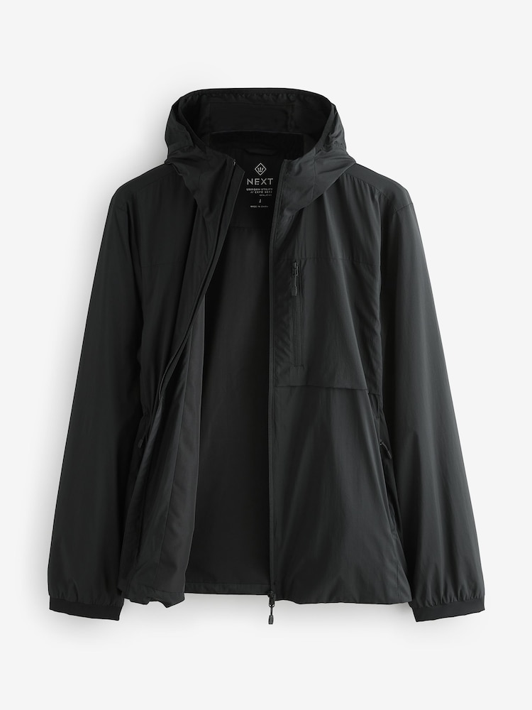 Black Shower Resistant Lightweight Hooded Anorak Jacket - Image 9 of 13