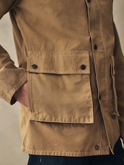 Sand 100% Cotton Cord Collar Field Jacket - Image 5 of 11