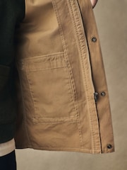 Sand 100% Cotton Cord Collar Field Jacket - Image 6 of 11