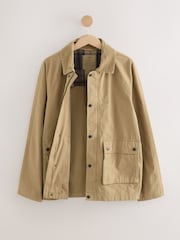 Sand 100% Cotton Cord Collar Field Jacket - Image 8 of 11