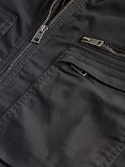 Black Zip Through Funnel Jacket - Image 11 of 13