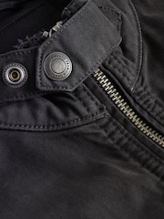 Black Zip Through Funnel Jacket - Image 12 of 13