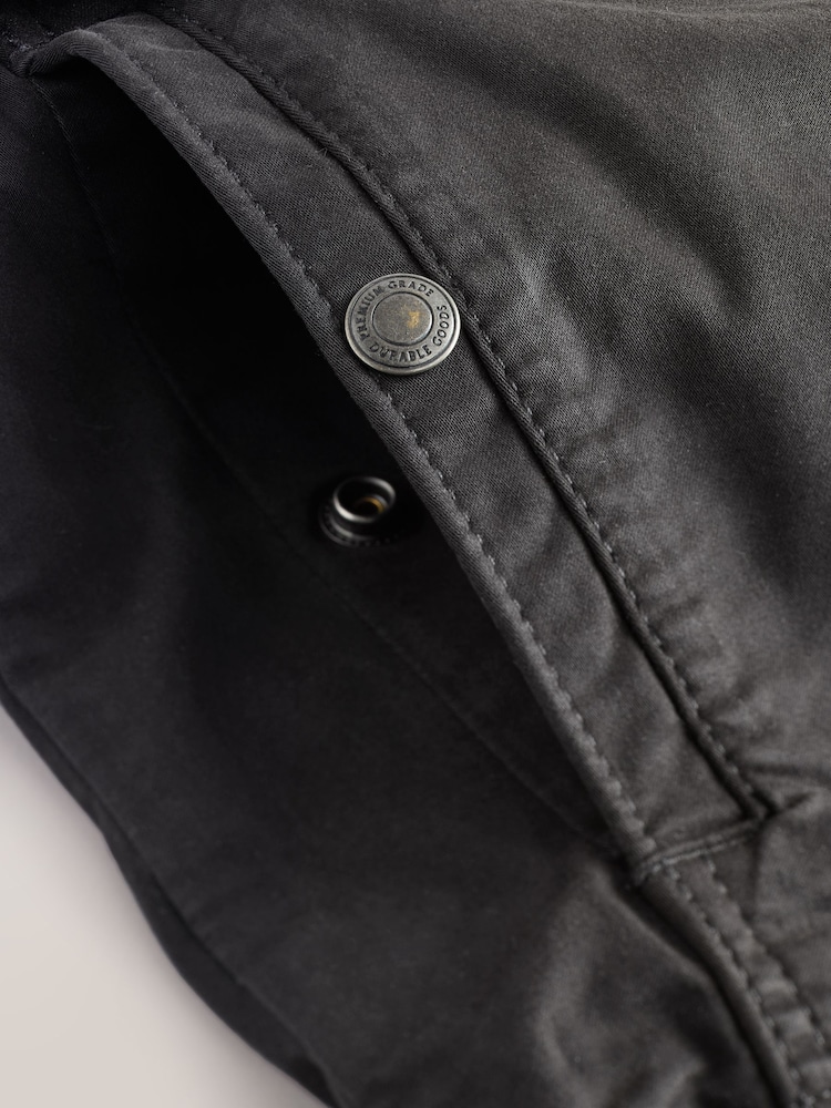 Black Zip Through Funnel Jacket - Image 13 of 13