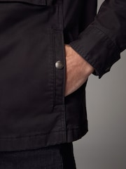 Black Zip Through Funnel Jacket - Image 7 of 13