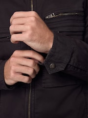 Black Zip Through Funnel Jacket - Image 8 of 13