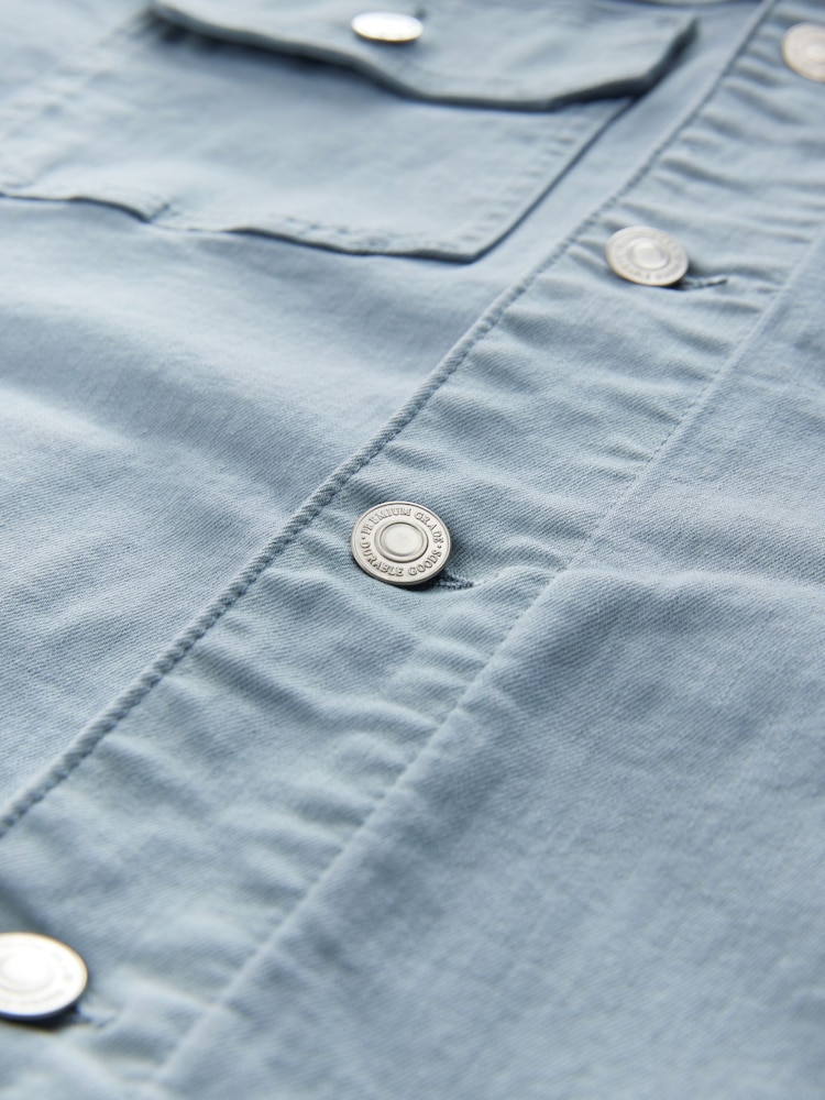 Light Blue Hooded Denim Jacket - Image 10 of 10