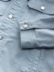 Light Blue Hooded Denim Jacket - Image 9 of 10
