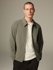 Sage Green Stretch Technical Shacket - Image 4 of 8