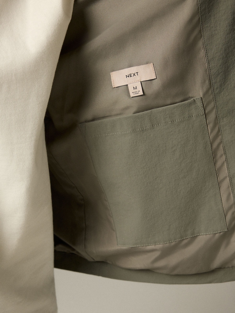 Sage Green Stretch Technical Shacket - Image 8 of 8