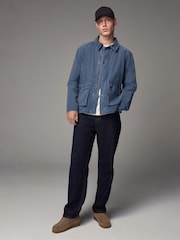 Blue 100% Cotton Cord Collar Field Jacket - Image 2 of 10