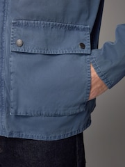 Blue 100% Cotton Cord Collar Field Jacket - Image 5 of 10