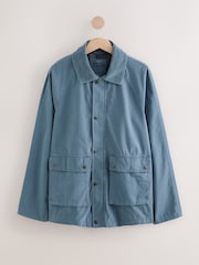 Blue 100% Cotton Cord Collar Field Jacket - Image 6 of 10