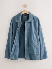 Blue 100% Cotton Cord Collar Field Jacket - Image 7 of 10