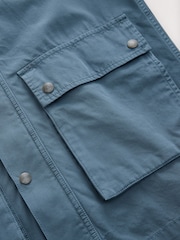 Blue 100% Cotton Cord Collar Field Jacket - Image 9 of 10