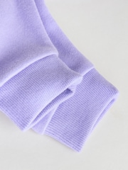 Purple Flower Baby Sweater and Leggings Set - Image 10 of 14