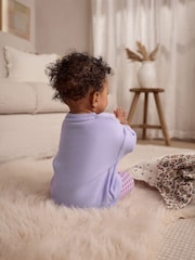 Purple Flower Baby Sweater and Leggings Set - Image 13 of 14