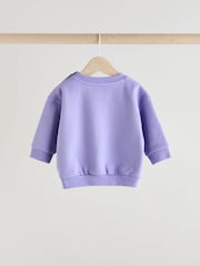 Purple Flower Baby Sweater and Leggings Set - Image 4 of 14