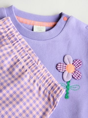 Purple Flower Baby Sweater and Leggings Set - Image 8 of 14
