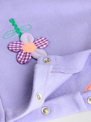 Purple Flower Baby Sweater and Leggings Set - Image 9 of 14