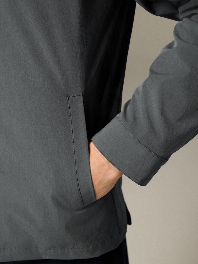 Blue Stretch Technical Shacket - Image 6 of 8