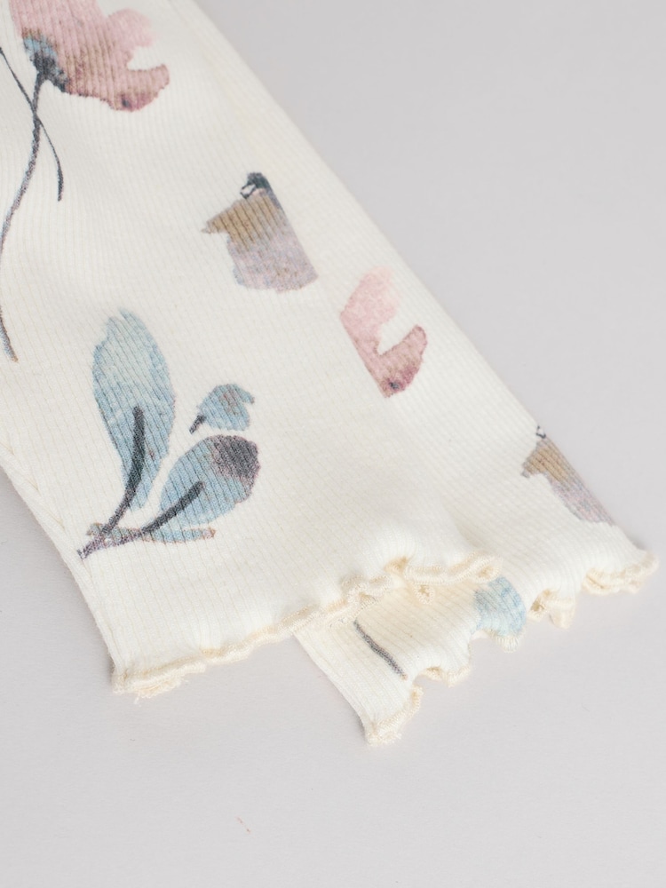 White/Teal Floral Sweater and Leggings Set - Image 15 of 15