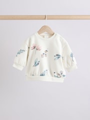 White/Teal Floral Sweater and Leggings Set - Image 7 of 15