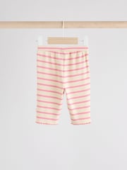 Weiß/Pink mit Streifen - Baby Top and Wide Leg Trousers 2 Piece Set (0mths-2yrs) - Bild 6 von 10