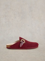 White Stuff Red Myrtle Suede Slip-On Mules - Image 1 of 5
