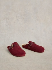 White Stuff Red Myrtle Suede Slip-On Mules - Image 2 of 5