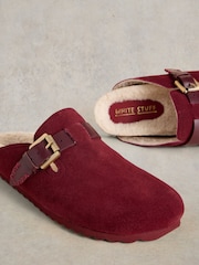White Stuff Red Myrtle Suede Slip-On Mules - Image 4 of 5