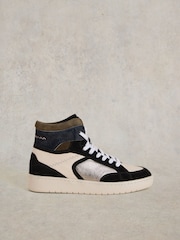 White Stuff Black Heidi Hi-Top Trainers - Image 1 of 4