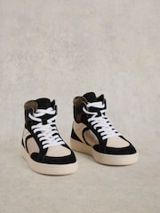 White Stuff Black Heidi Hi-Top Trainers - Image 2 of 4