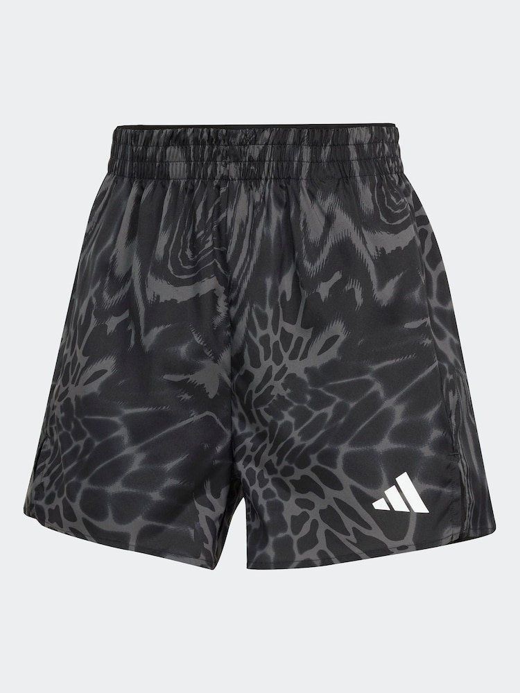adidas Black Train Essential Minimal All Over Print Shorts - Image 6 of 6