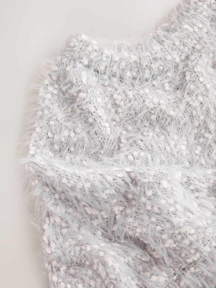 Grey Knitted Poncho (3-16yrs) - Image 4 of 4