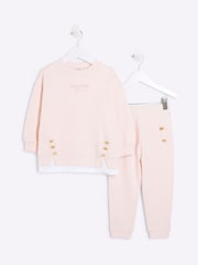 River Island Girls Long Sleeve 100% Cotton Military Button Set - صورة 1 من 5