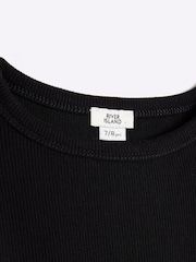 River Island Black Girls Ribbed Midi 100% Cotton Skirt Set - Image 5 of 5