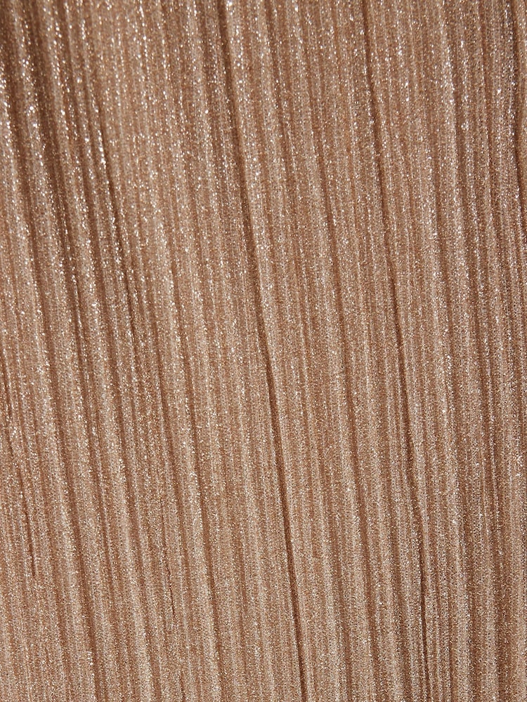 River Island Brown Girls Shimmer 100% Cotton Plisse Set - Image 4 of 4