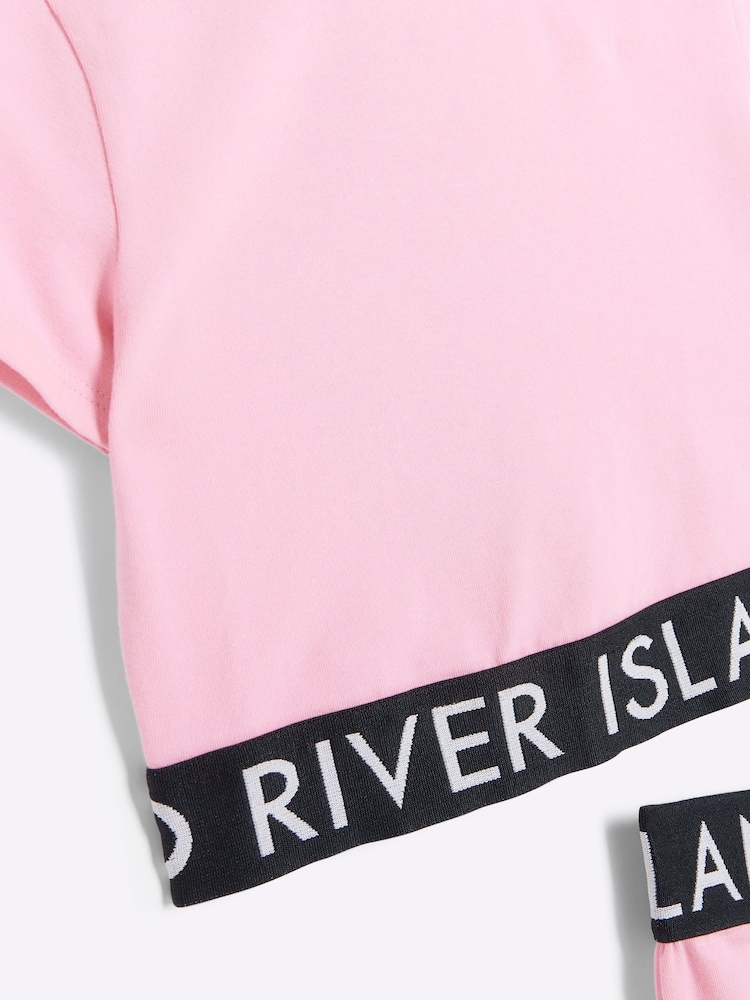 River Island Girls 100% Cotton Top and Kickflare Trousers Set - صورة 4 من 4